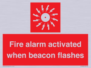 Fire alarm activated when beacon flashes